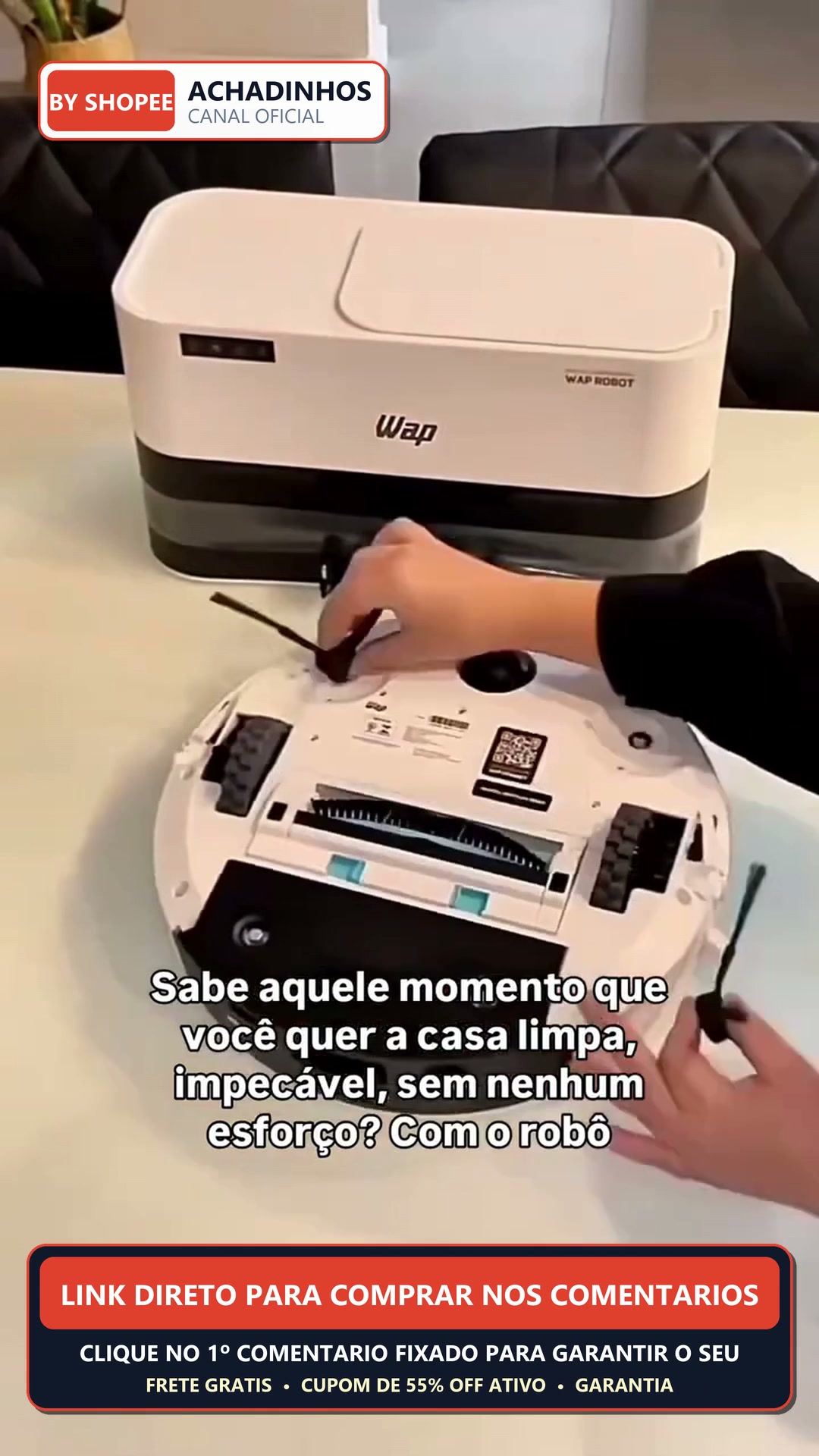 Robô Aspirador Inteligente com Filtro HEPA
