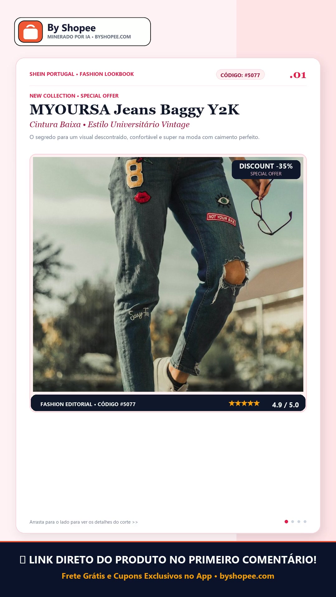 MYOURSA Jeans Baggy Y2K